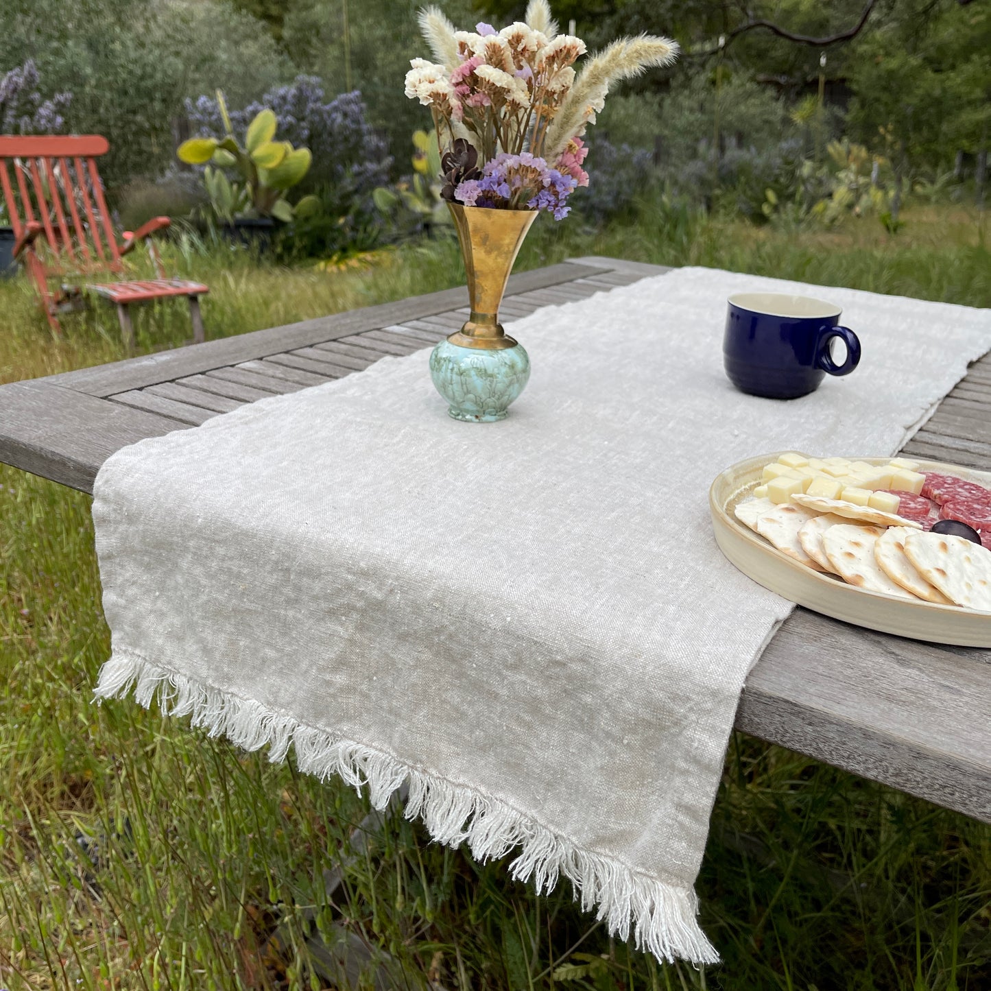 Greige Flax Table Runner
