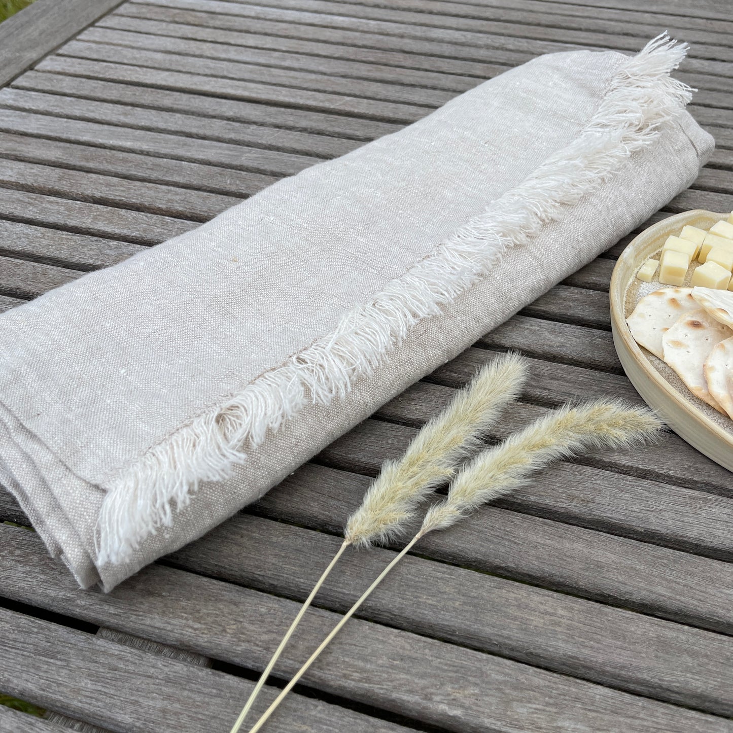 Greige Flax Table Runner
