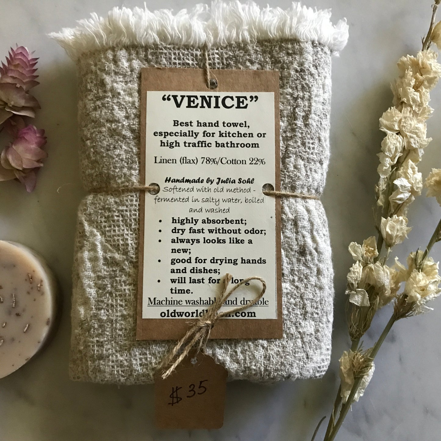 VENICE Linen  Hand Towel