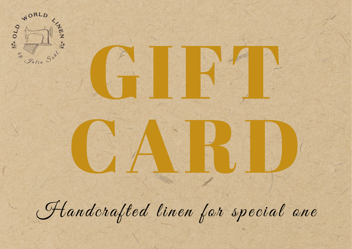 Old World Linen gift card