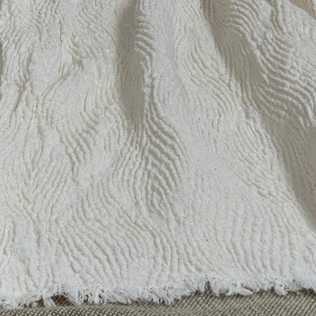 Ivory Flax Linen Throw