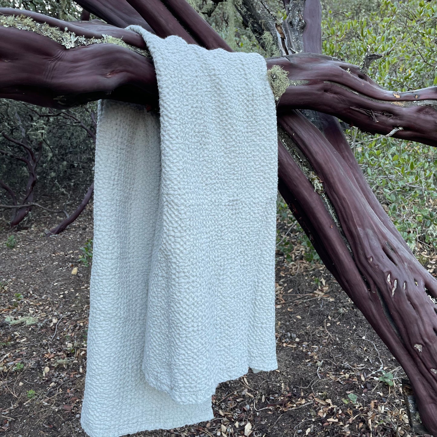 Waffle Bath Towel Silver Gray Color
