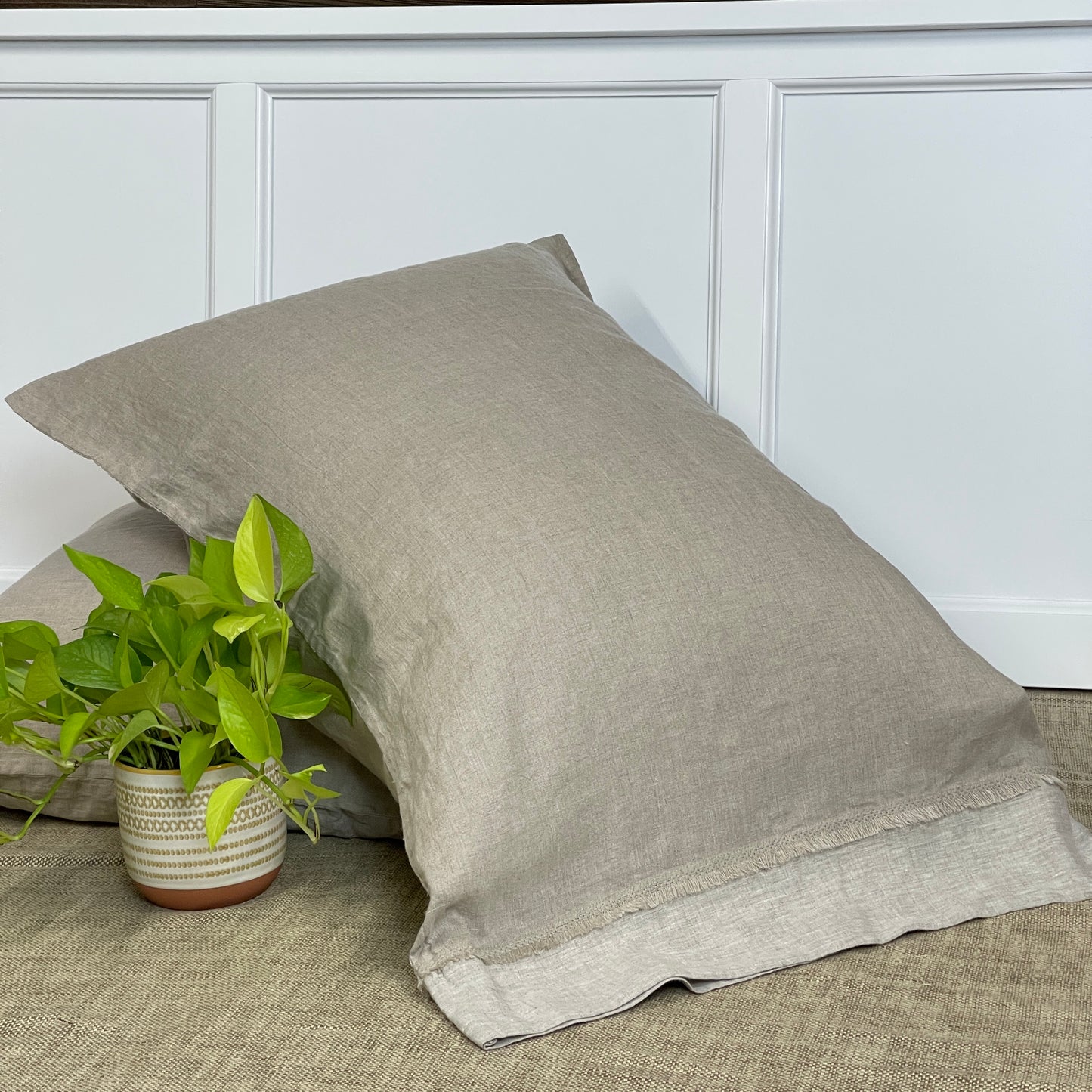 Bohemian Touch Natural Flax Pillowcase