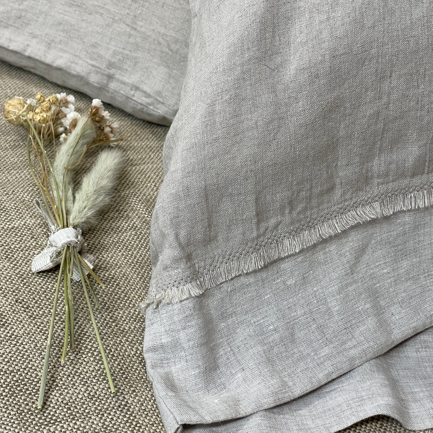 Bohemian Touch Natural Flax Pillowcase
