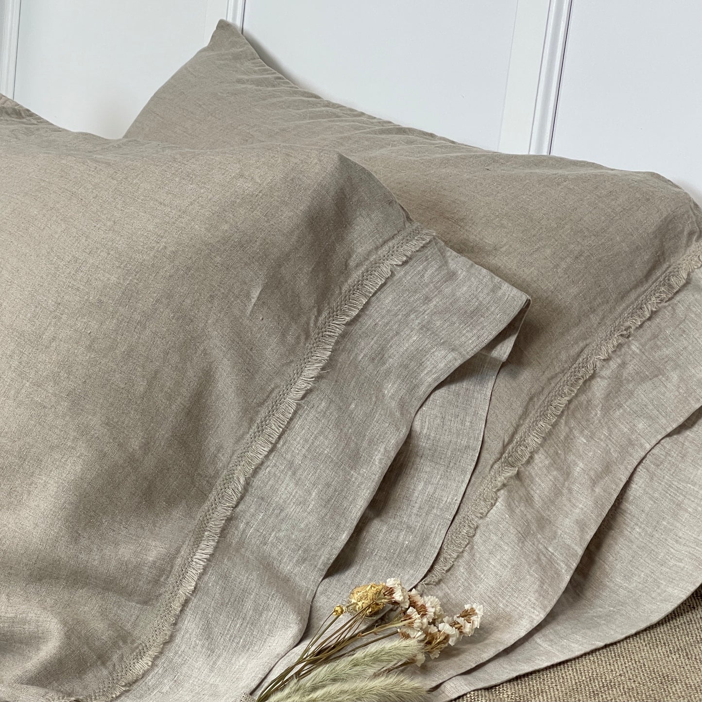 Bohemian Touch Natural Flax Pillowcase