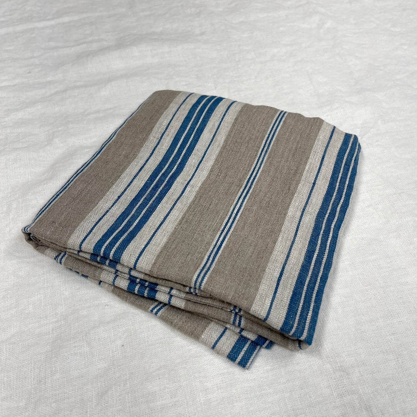 Coastal Stripe Flax Throw Pillow Cover