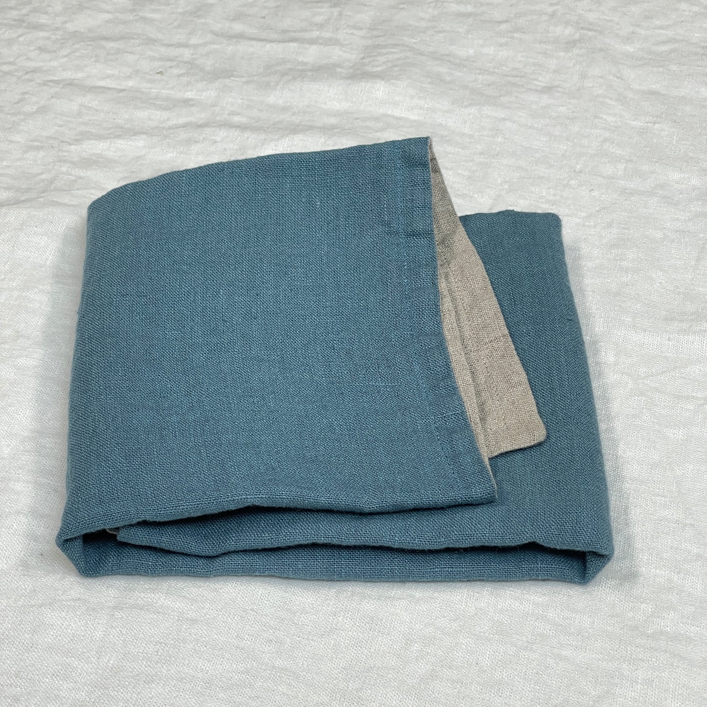 English Blue Greige Flax Throw Pillow Cover