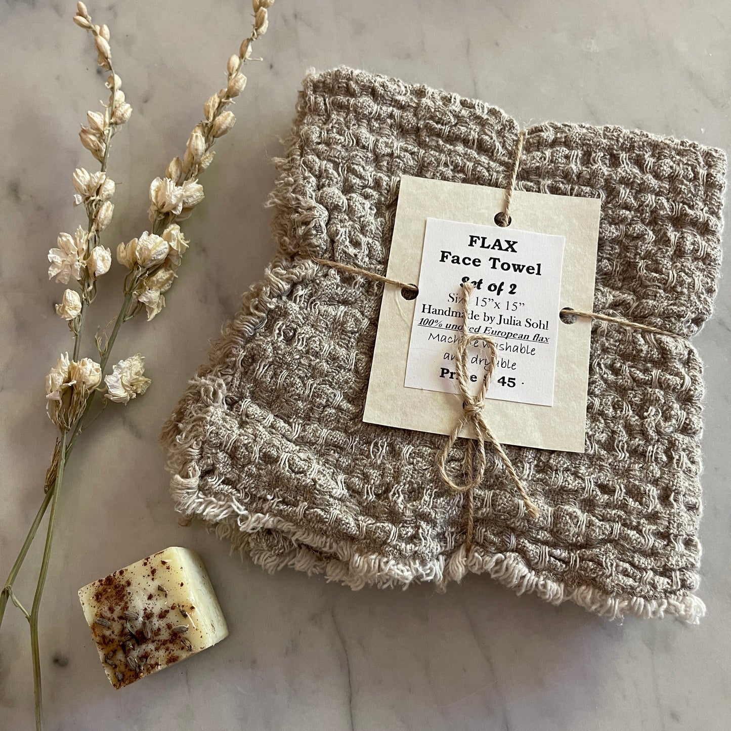 ECO Flax Face Towels Set