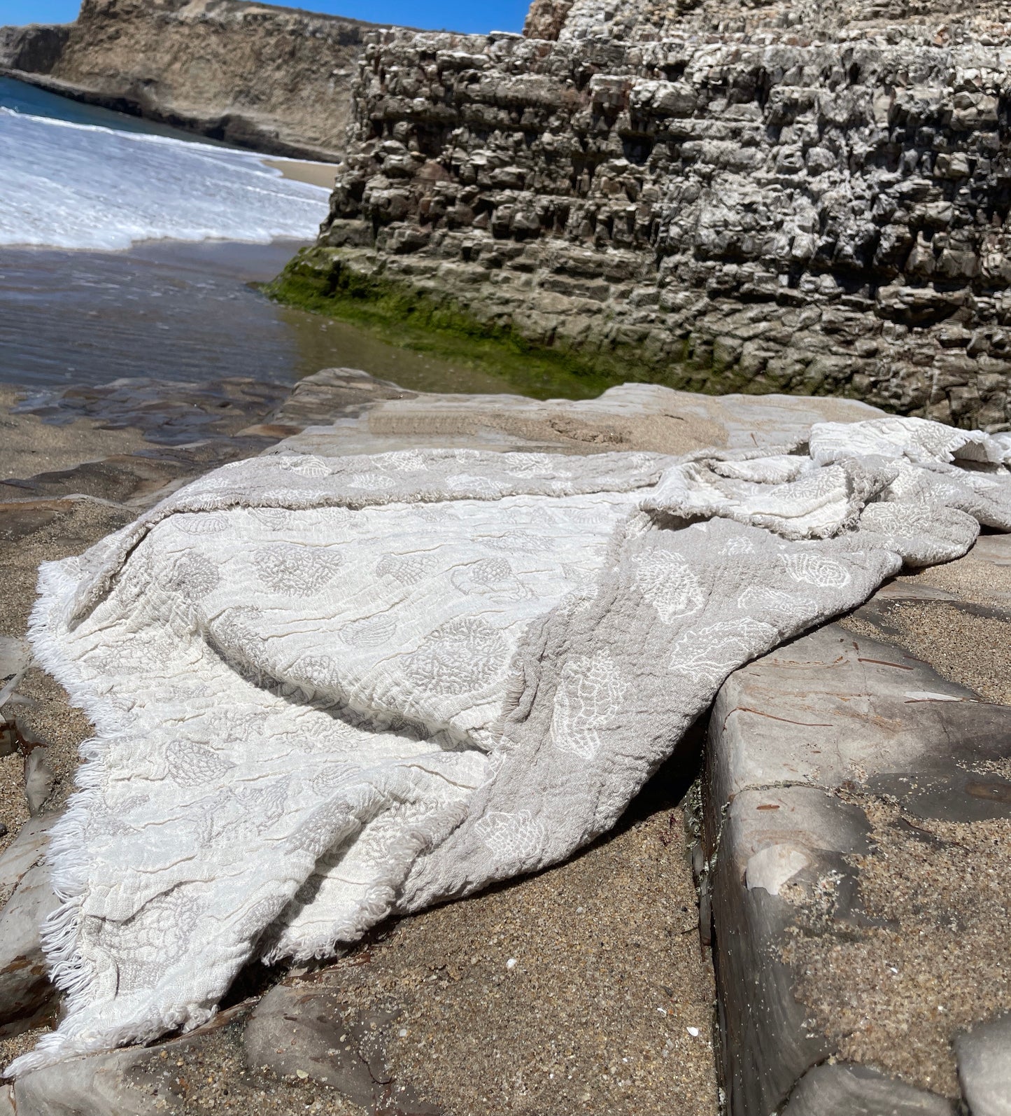 Flax Beach Towel “Shells”