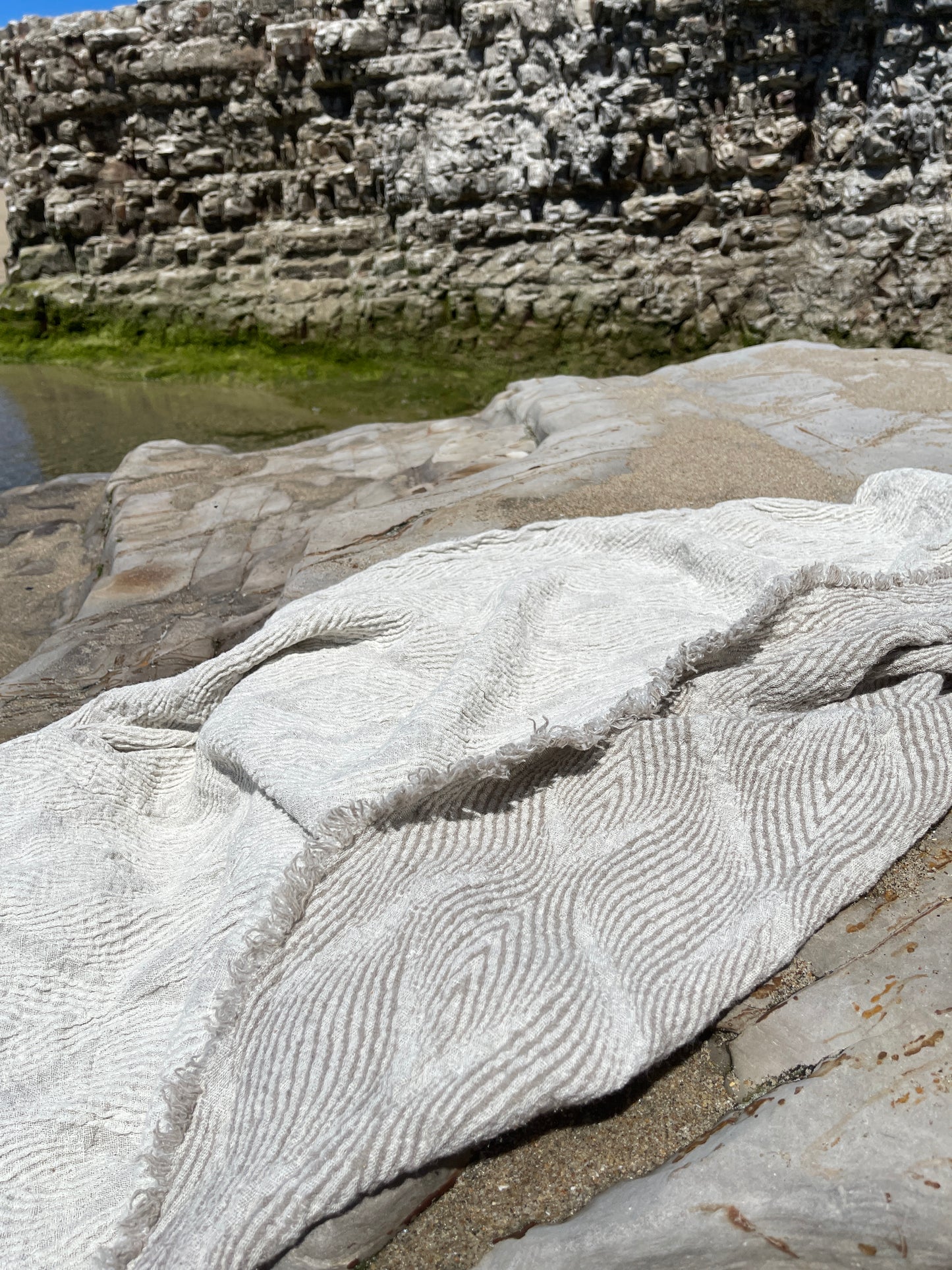 Flax Beach Towel “Waves”