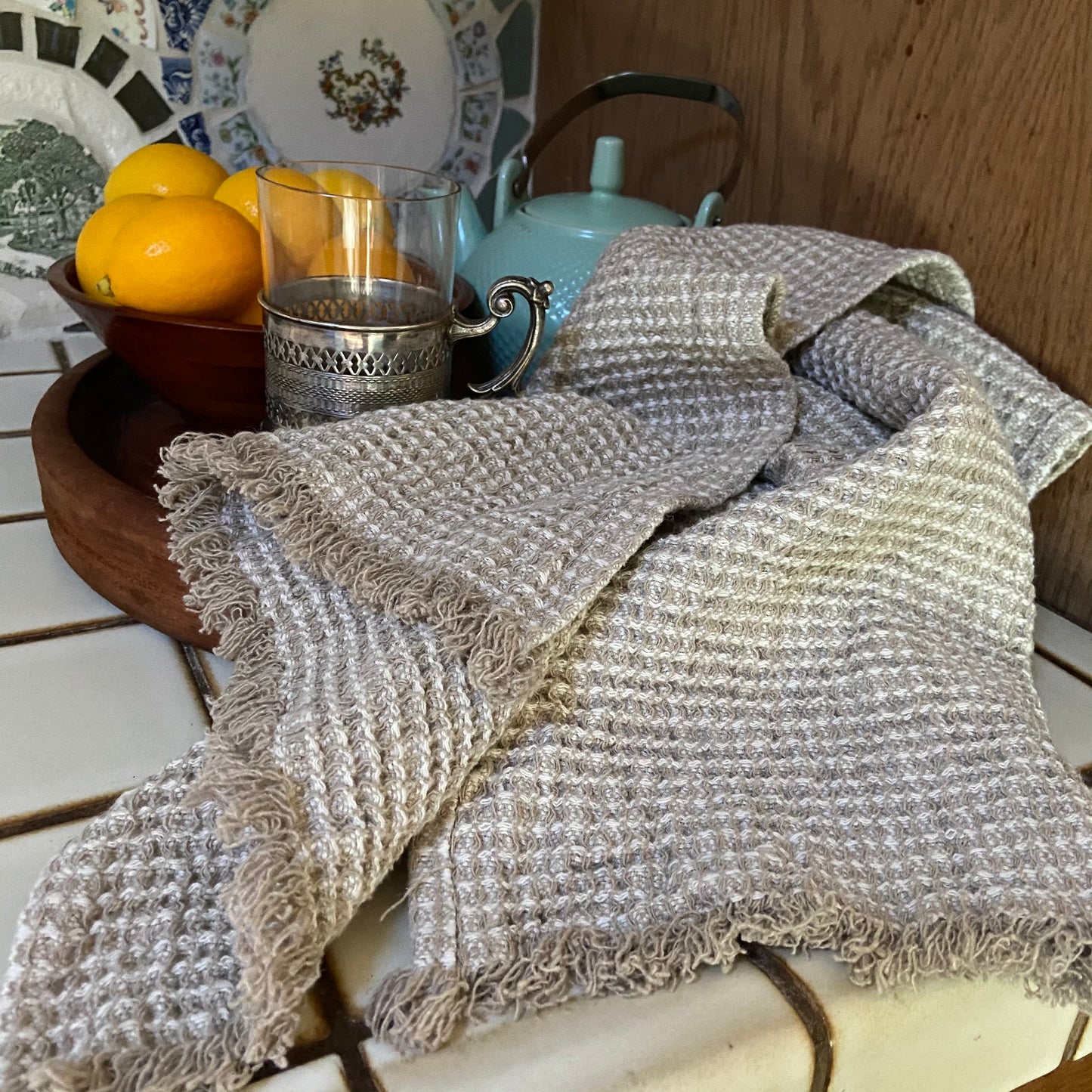Flax Waffle Hand Towel