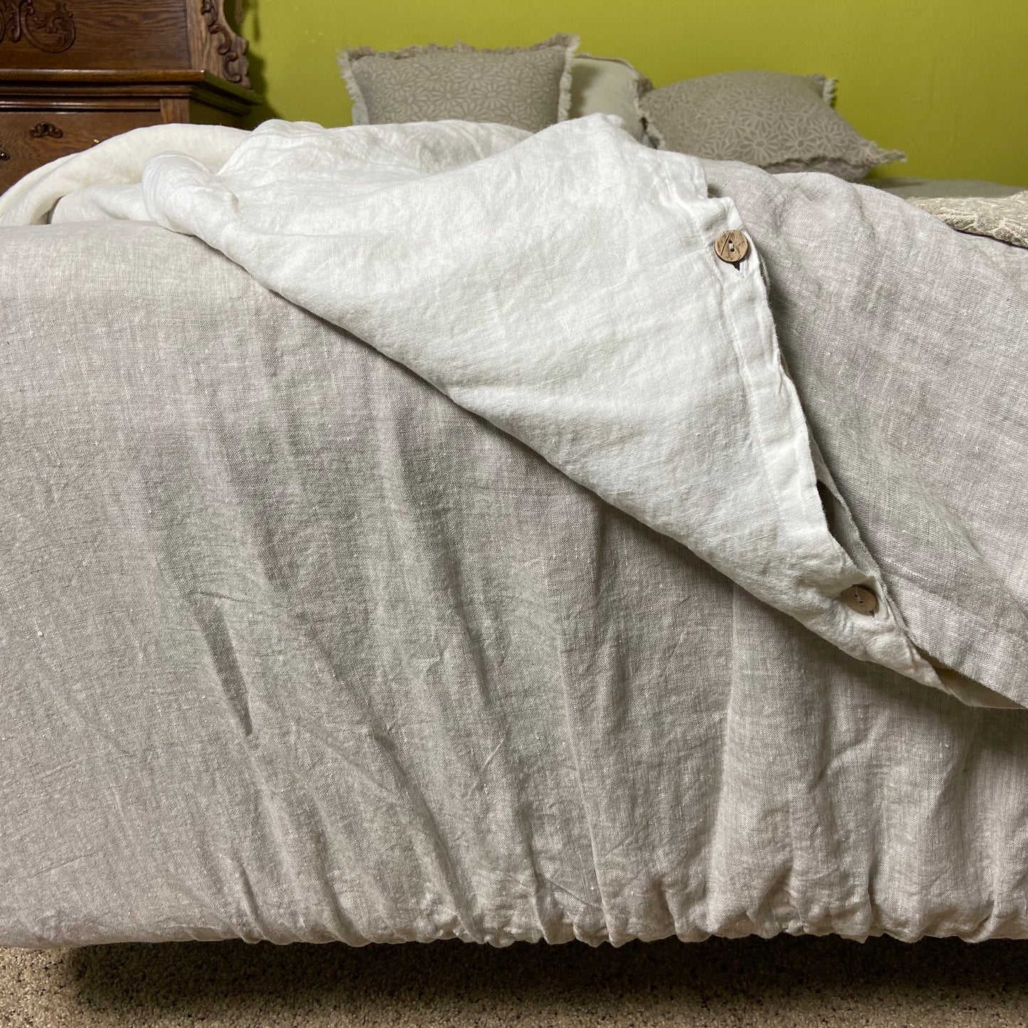 Greige Flax Fitted sheet